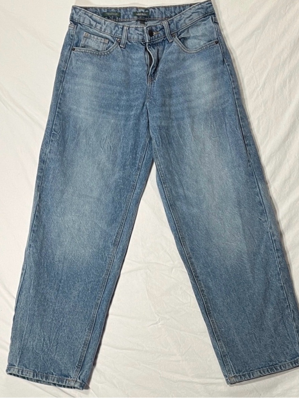 Women Mid rise 90s straight jeans Light Blue Relaxed Jeans wild fable
